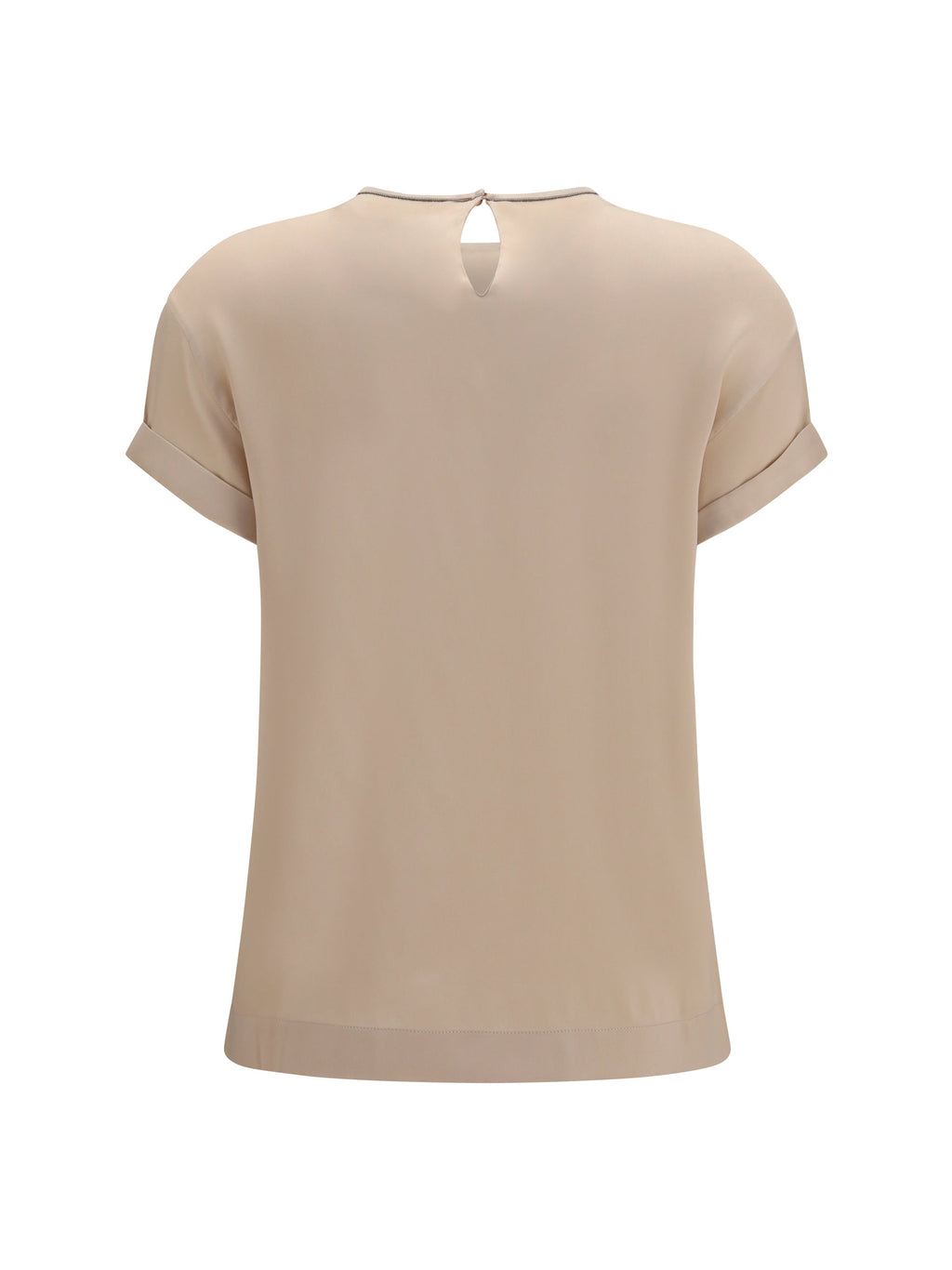 Brunello Cucinelli Women Silk Blouse With Monili Chain