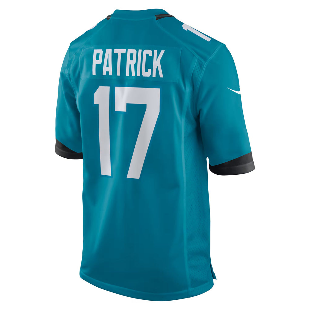 Jacksonville Jaguars Tim Patrick Teal Team Game Jersey