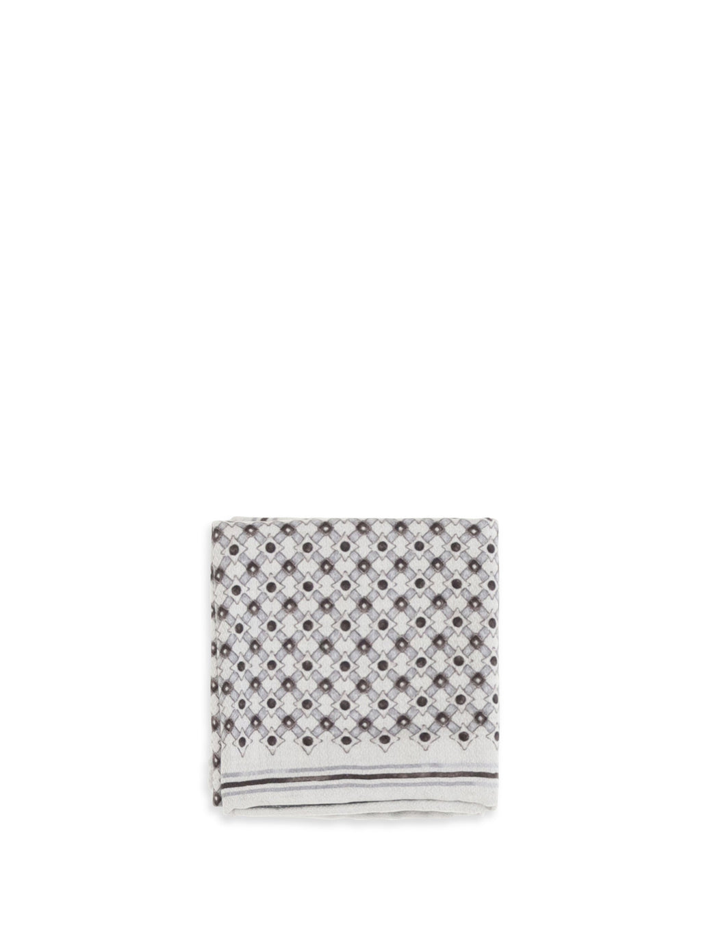 Brunello Cucinelli Men Silk Pochette With Geometric Pattern