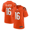 Cincinnati Bengals Joe Flacco Orange Alternate Game Jersey