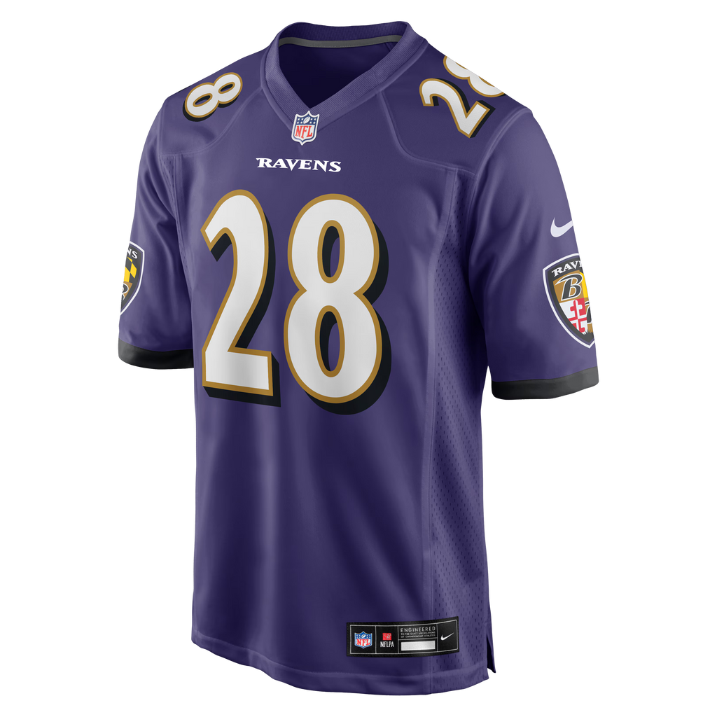 Baltimore Ravens Taven Bryan Purple Team Game Jersey