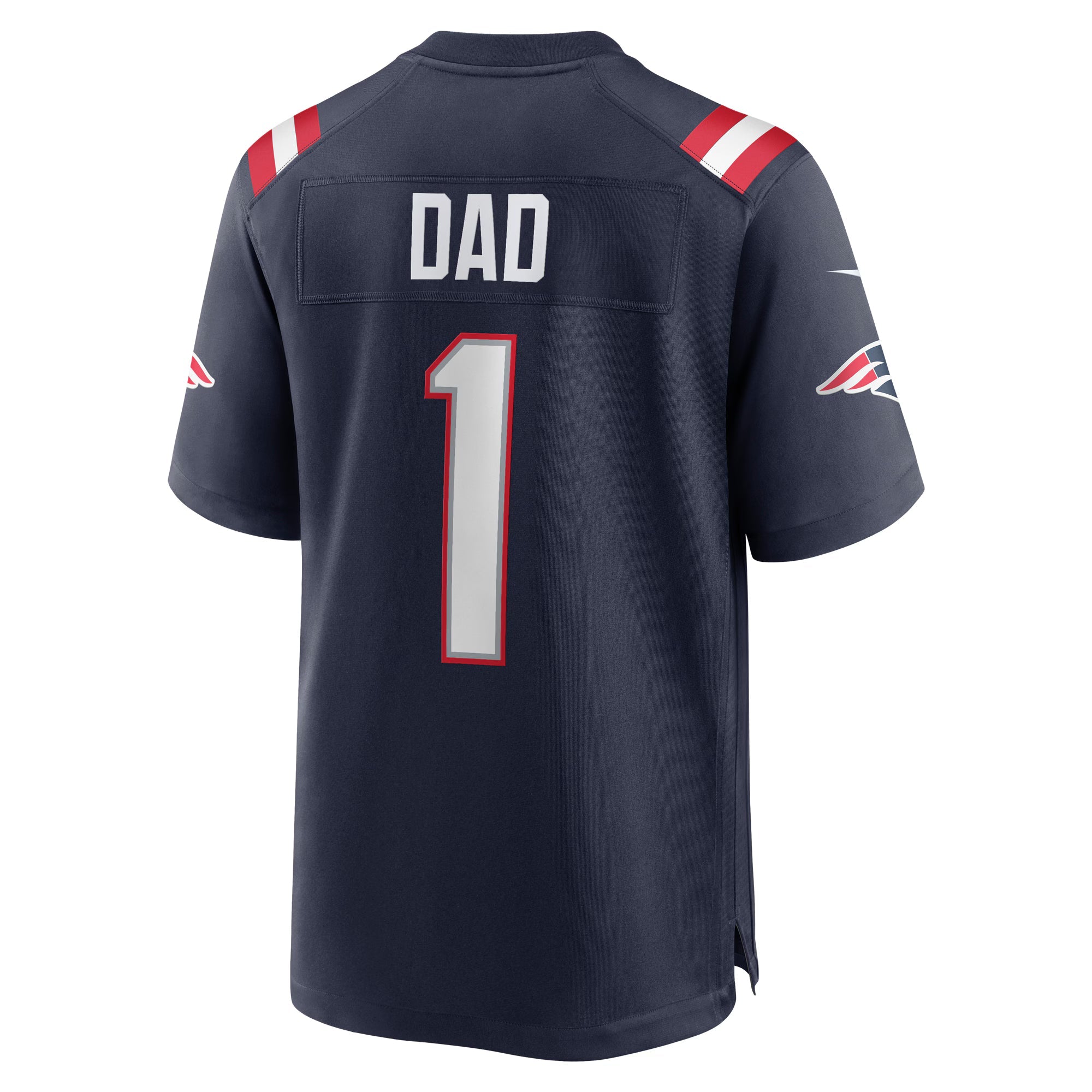 New England Patriots Number 1 Dad Navy Game Jersey