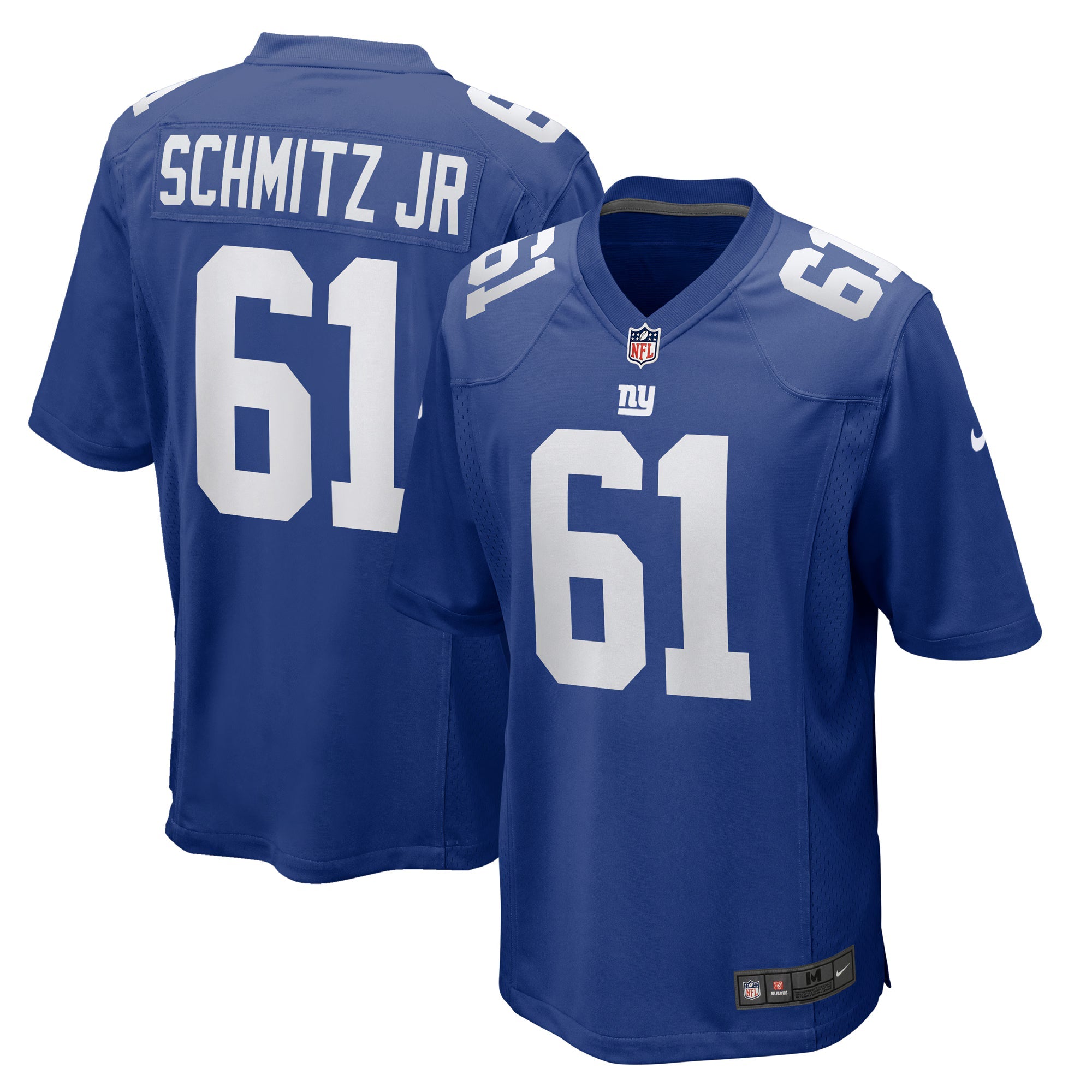 New York Giants John Michael Schmitz Jr. Royal Team Game Jersey