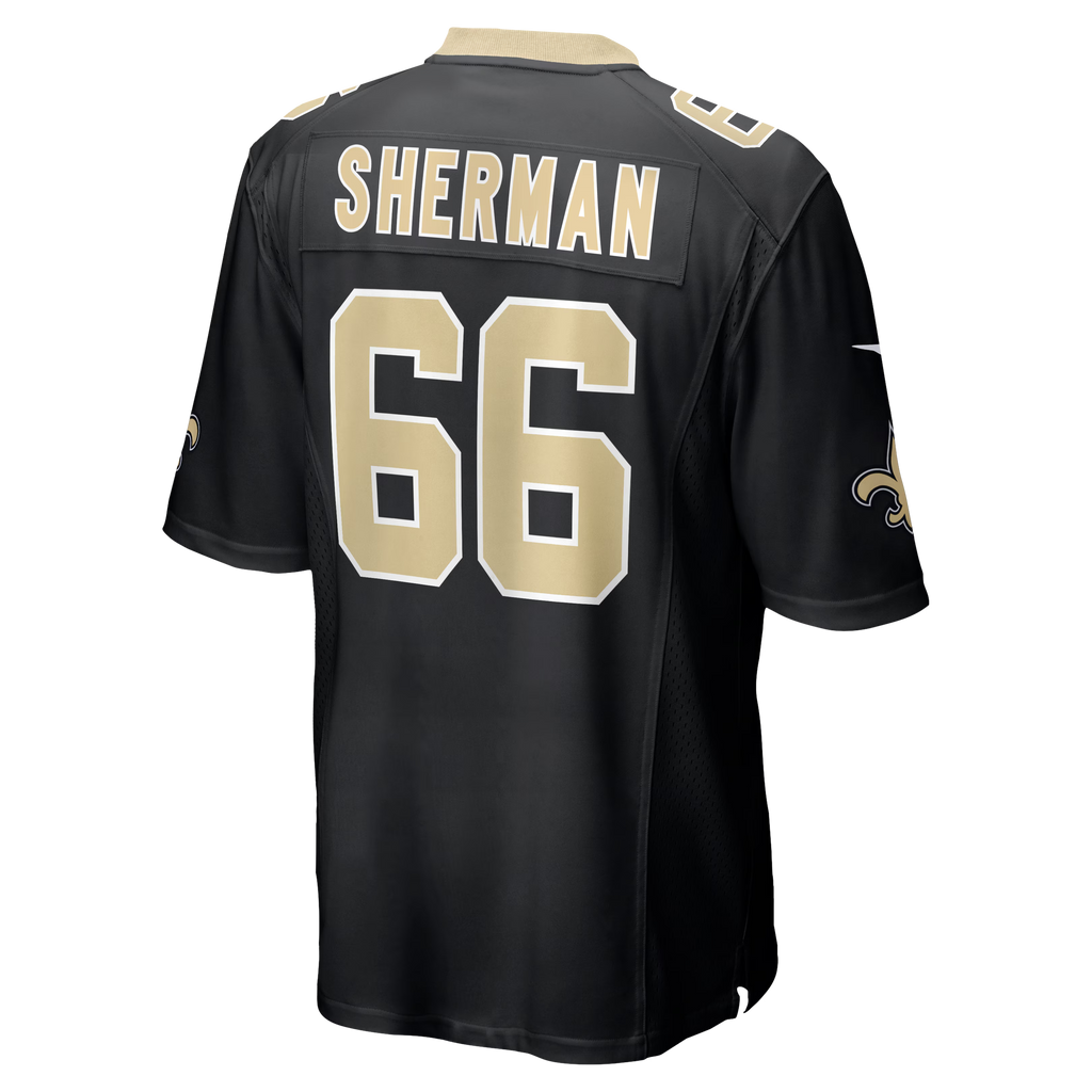 New Orleans Saints William Sherman Black Team Game Jersey