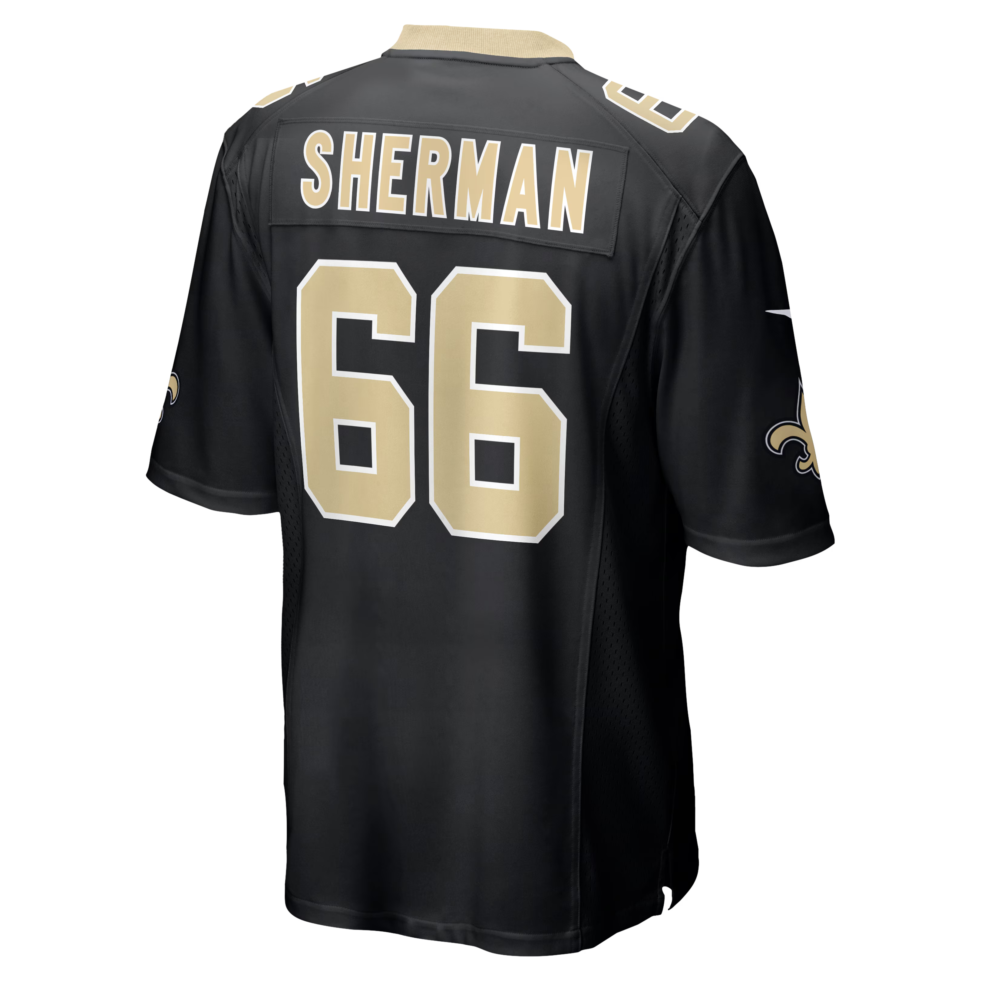 New Orleans Saints William Sherman Black Team Game Jersey
