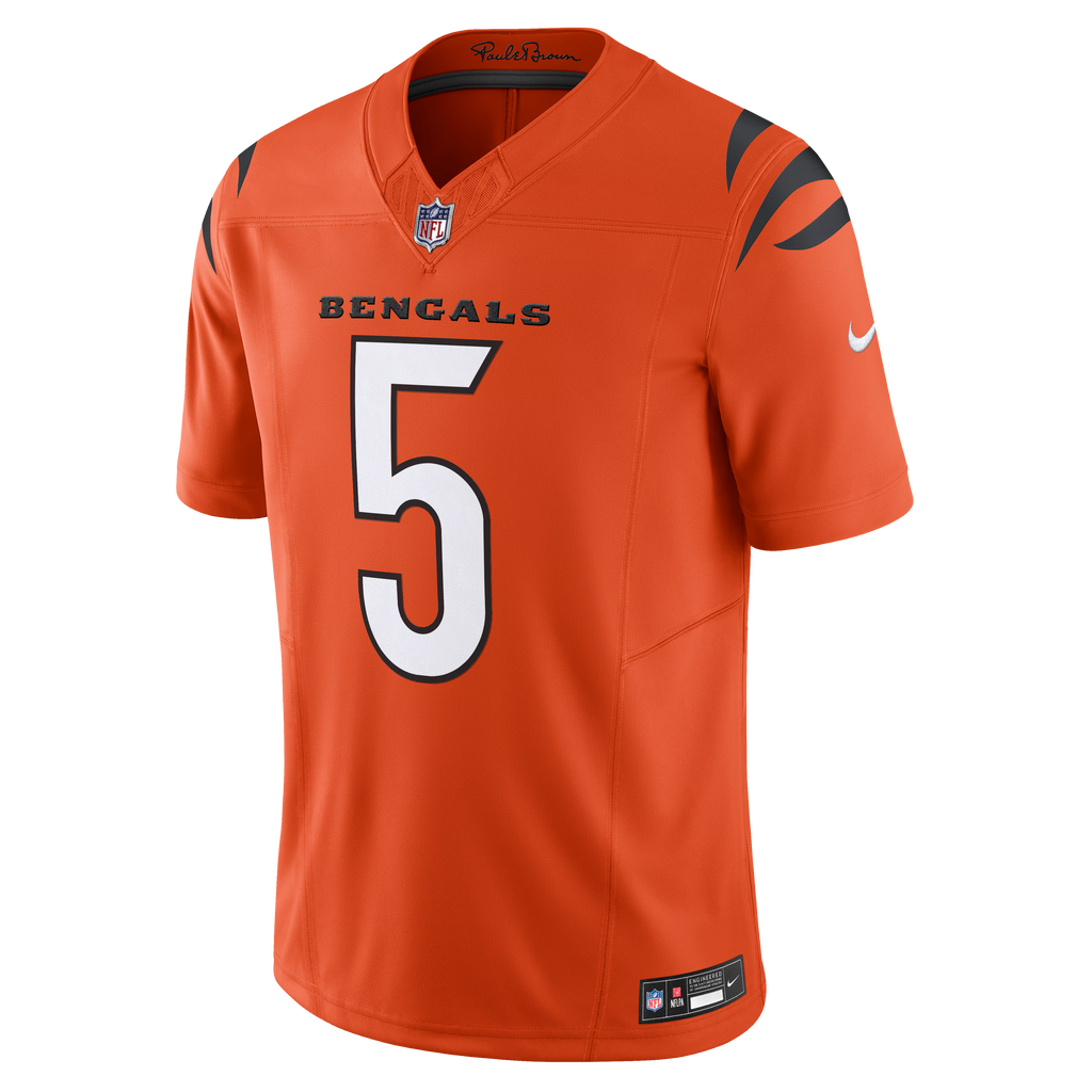 Cincinnati Bengals Tee Higgins Orange Vapor F.U.S.E. Limited Jersey