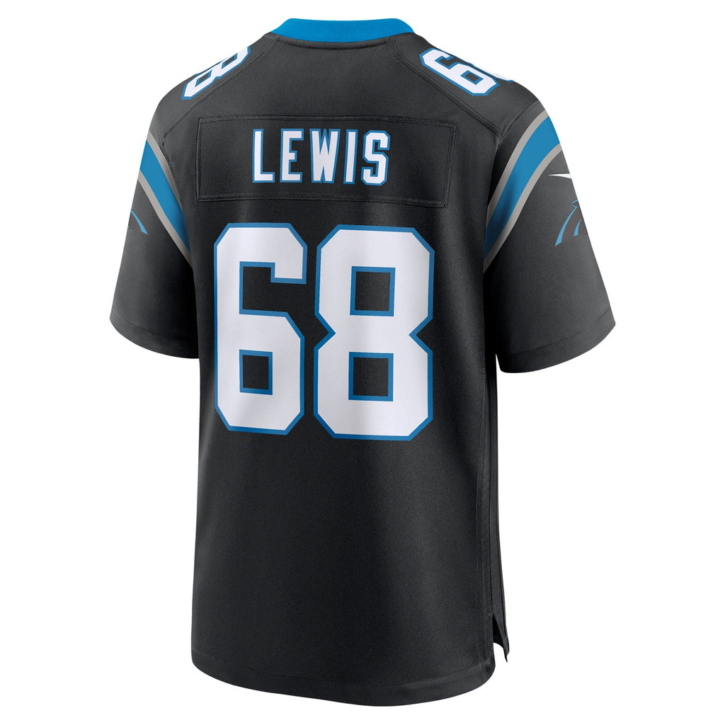 Carolina Panthers Damien Lewis Black Game Jersey