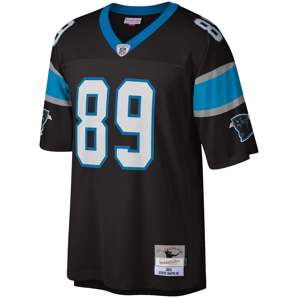 Carolina Panthers Steve Smith Mitchell & Ness Black Legacy Replica Jersey