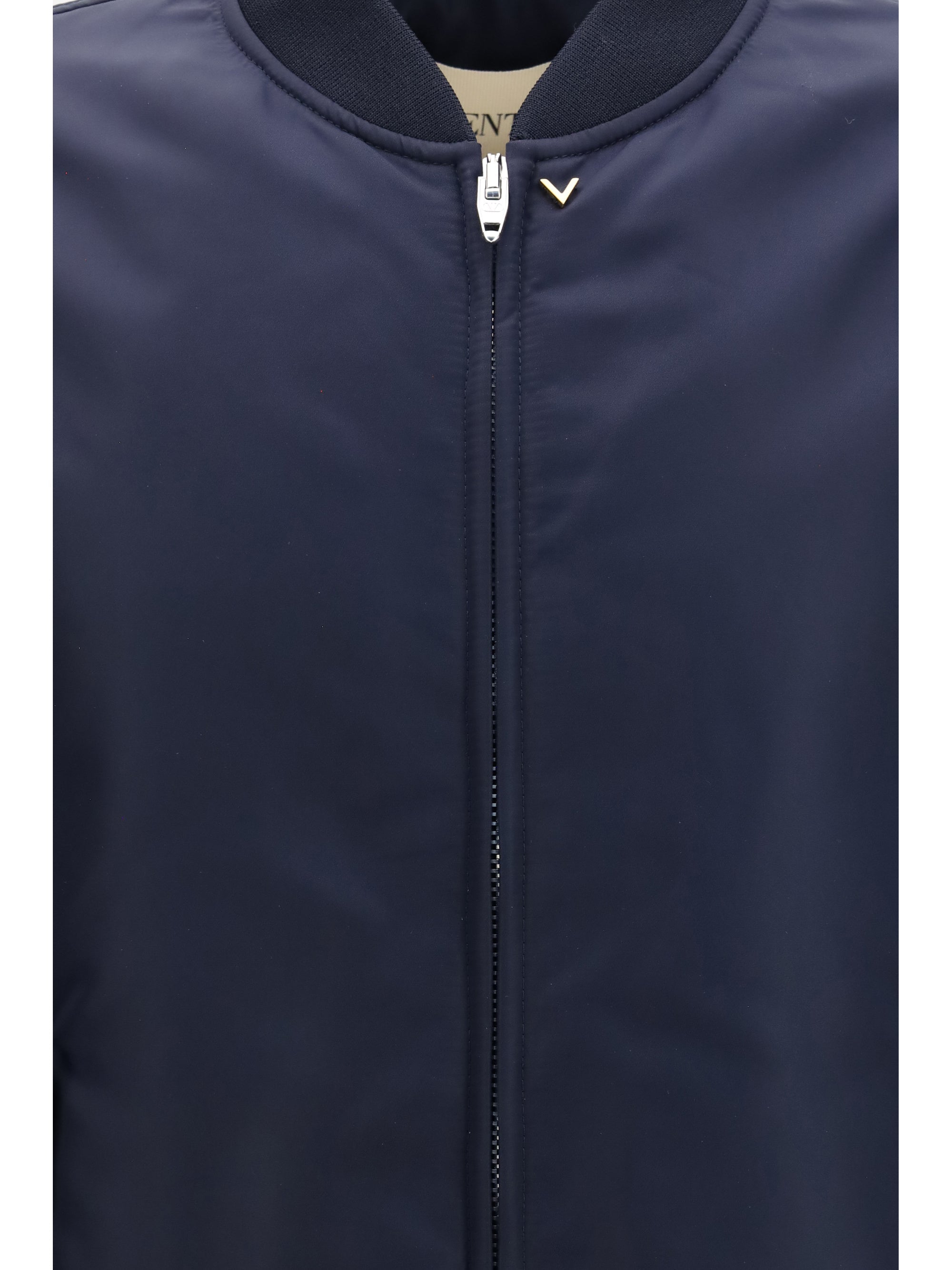 Valentino Men Nylon Jacket With Ruffles
