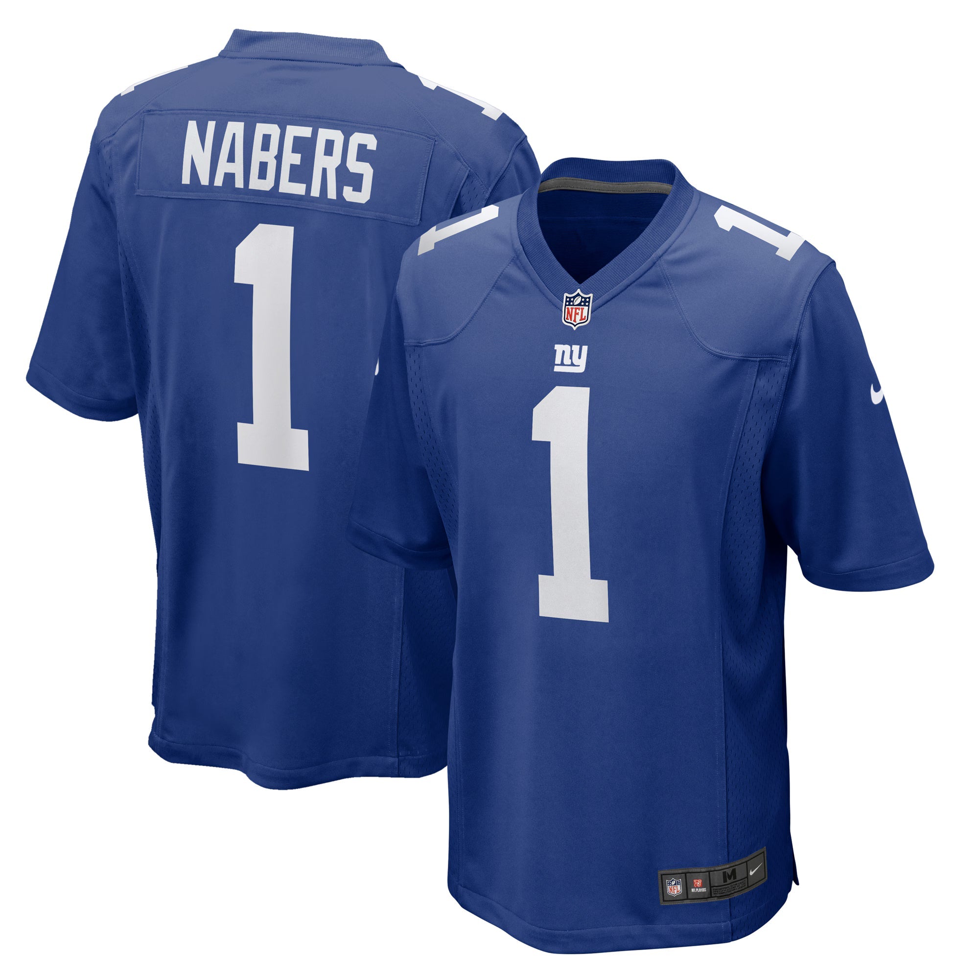 New York Giants Malik Nabers Royal Player Game Jersey