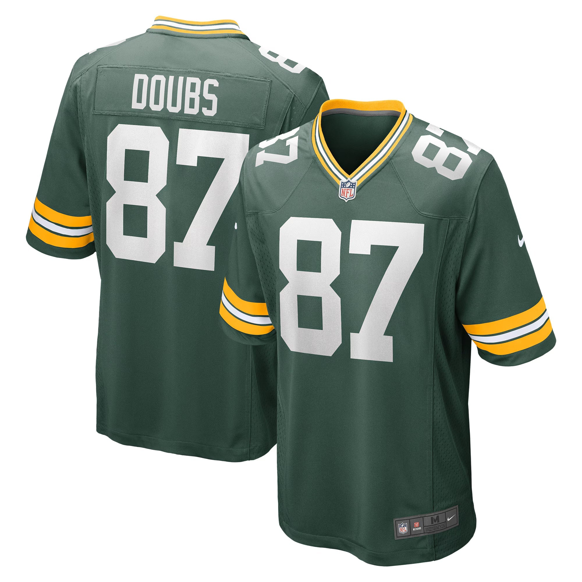 Green Bay Packers Romeo Doubs Green Game Player Jersey