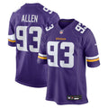 Minnesota Vikings Jonathan Allen Purple Team Game Jersey