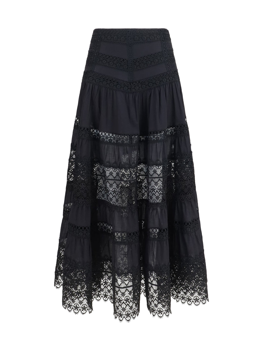 Charo Ruiz Women Serza Long Skirt In Cotton Voile