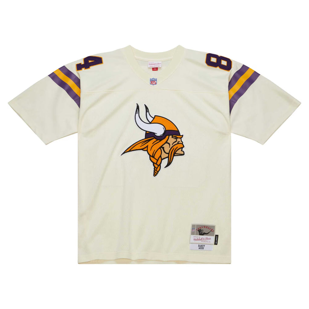 Minnesota Vikings Randy Moss Mitchell & Ness Cream Chainstitch Legacy Jersey