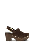 Chloé Women Jeannette Wedge Clogs In Glossy Calfskin