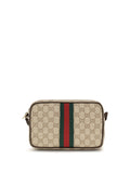 Gucci Men Gg Shoulder Bag With Web Stripe
