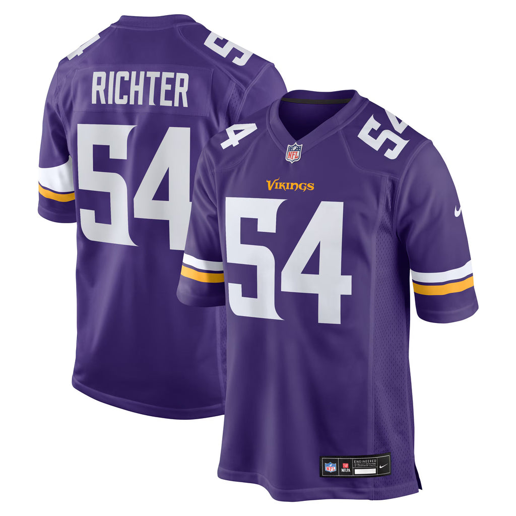 Minnesota Vikings Bo Richter Purple Team Game Jersey