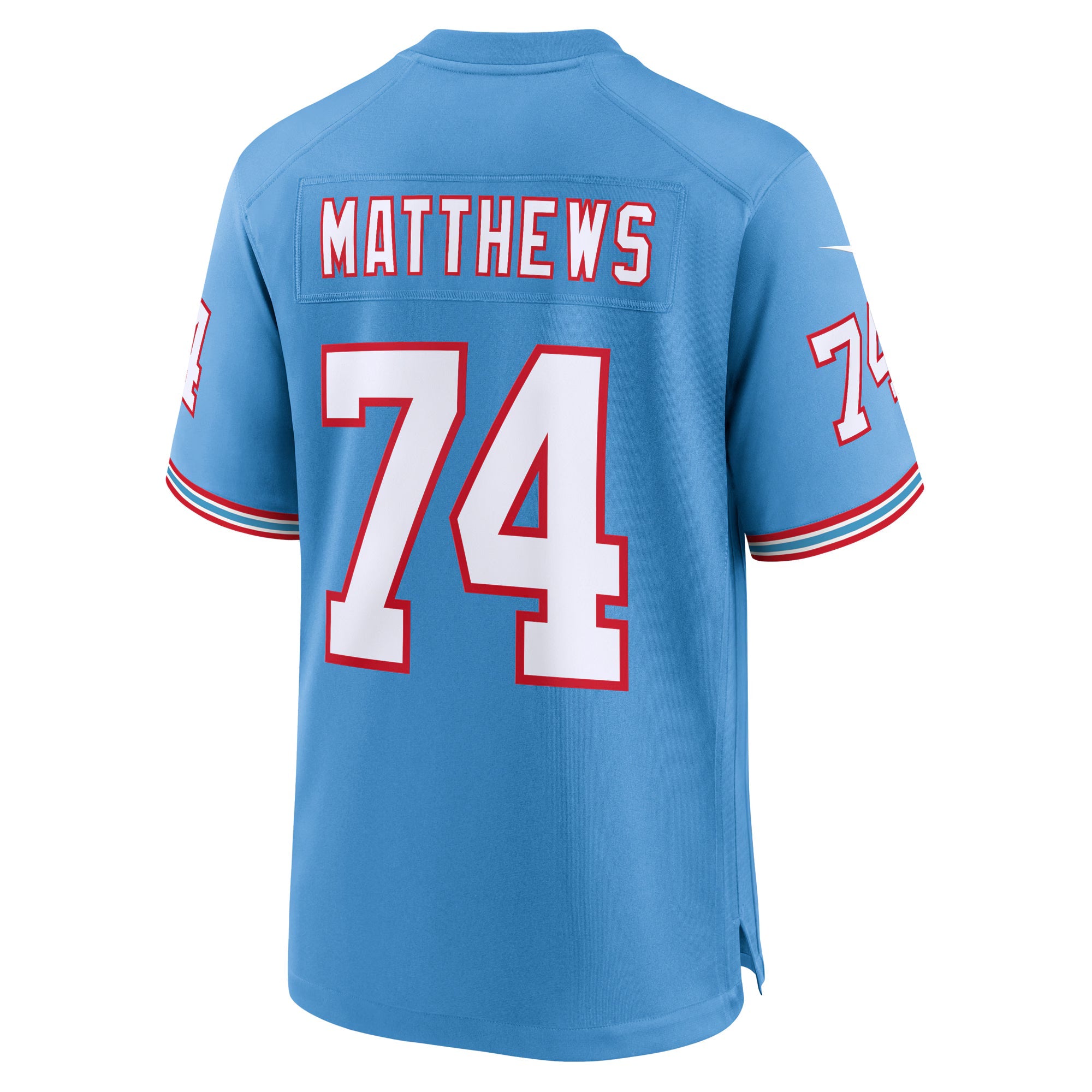 Tennessee Titans Bruce Matthews Light Blue Retired Player Alternate Game Jersey