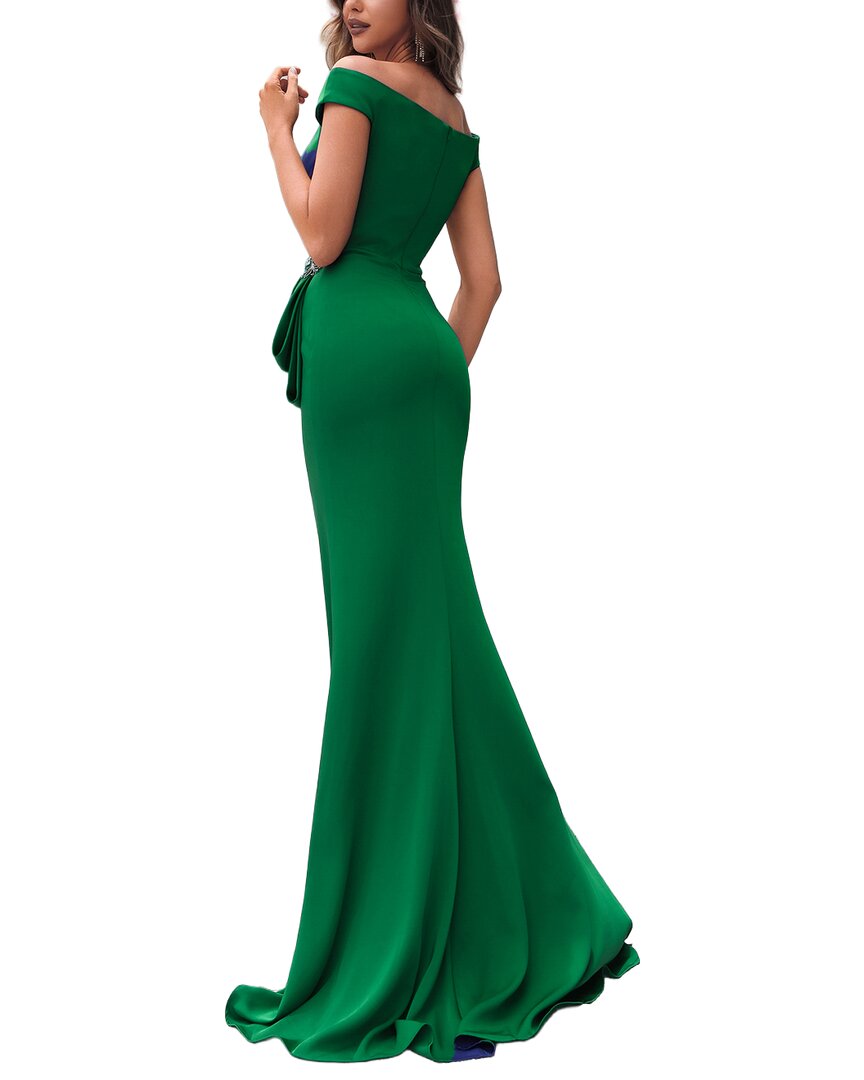 Terani Couture Solid Maxi Dress