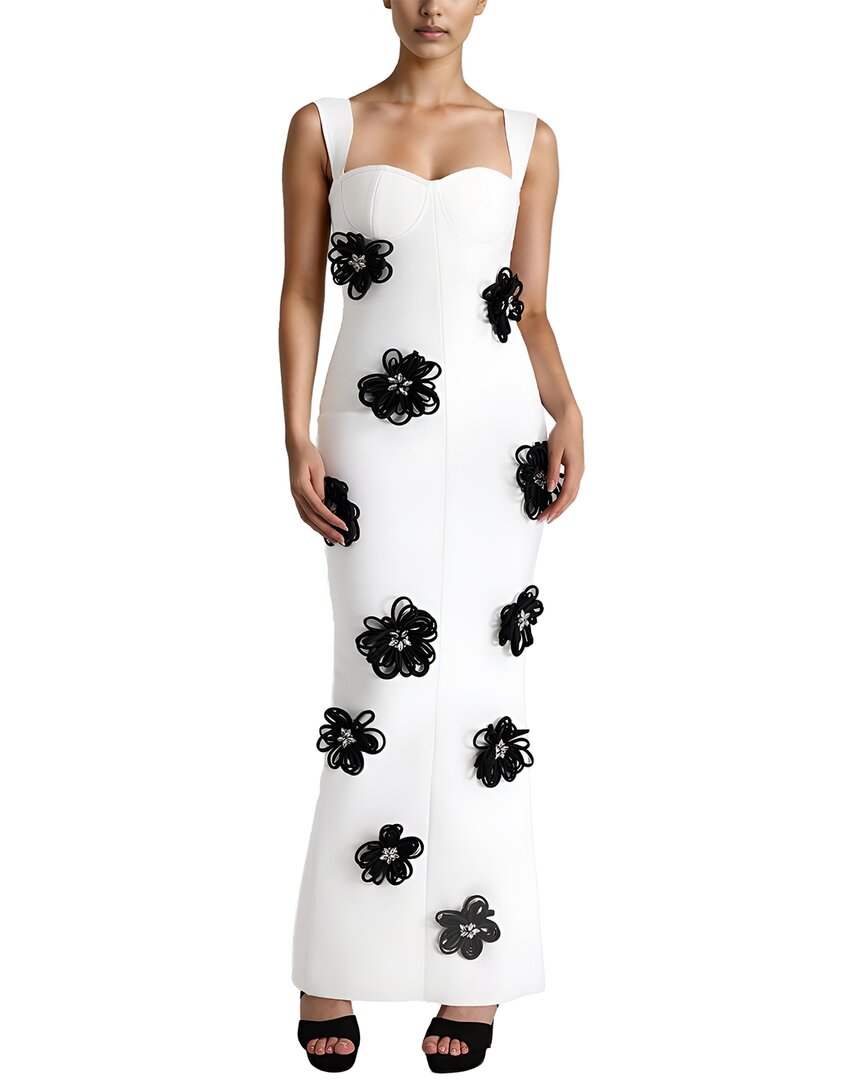 AMINA GLAM Printed Maxi Dress