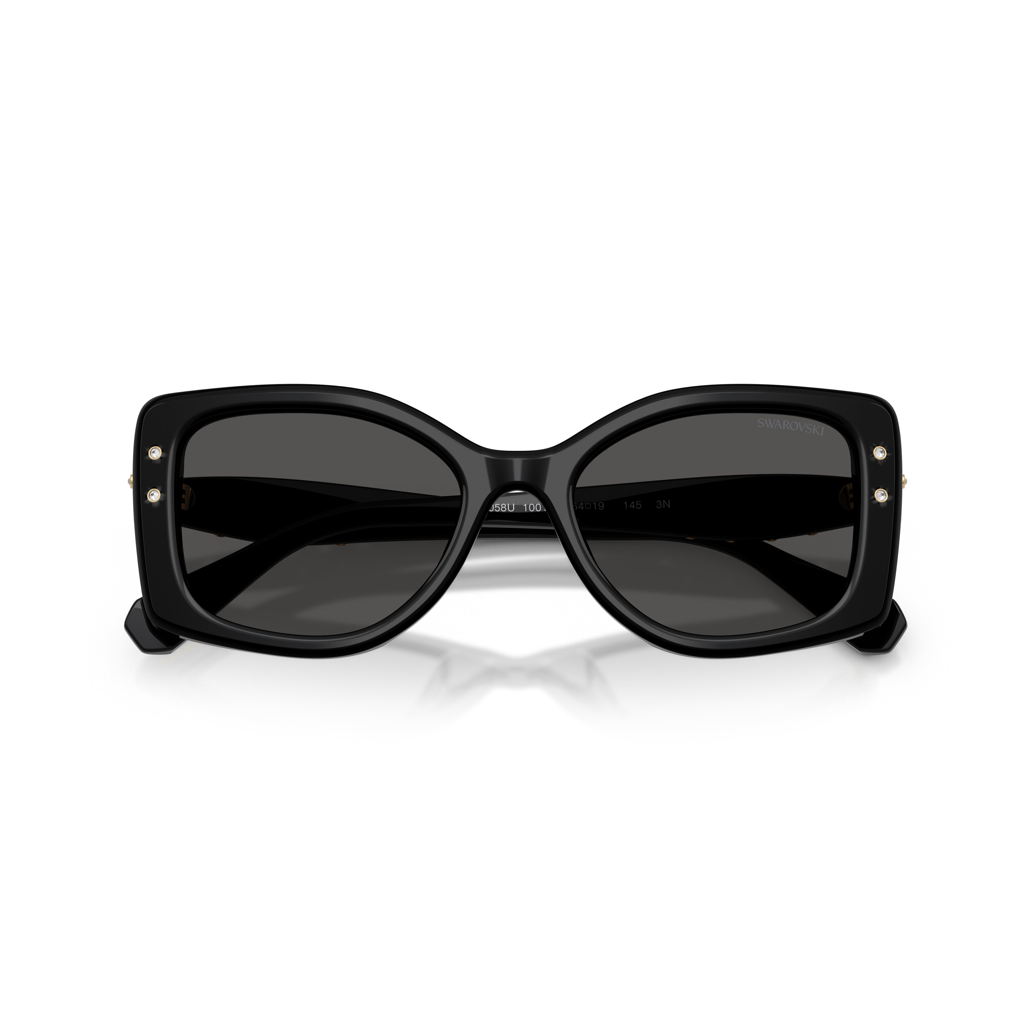 0Sk6058U Oversized Square Frame Sunglasses with Crystal Embellishments