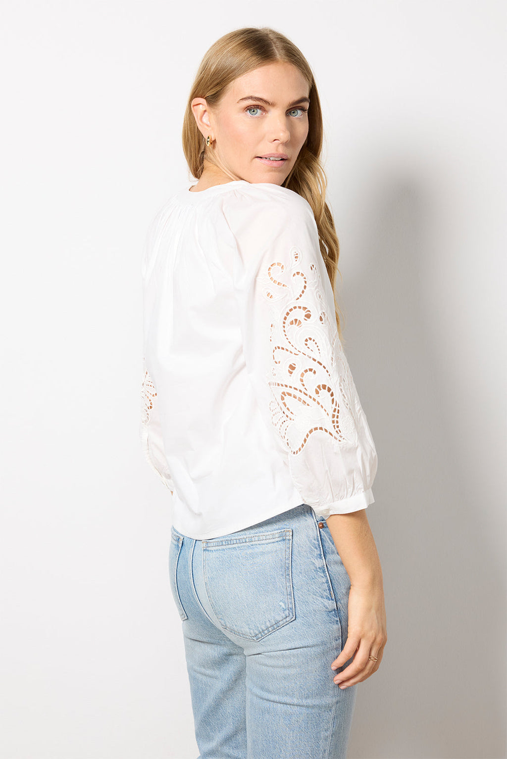 Women's Ainsley Eyelet Sleeve Top