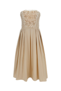Beige Ottoman Bodice Dress