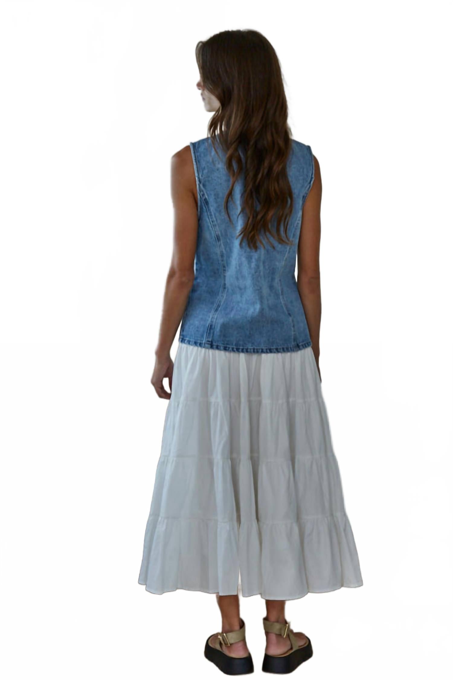 Stella Vest In Denim