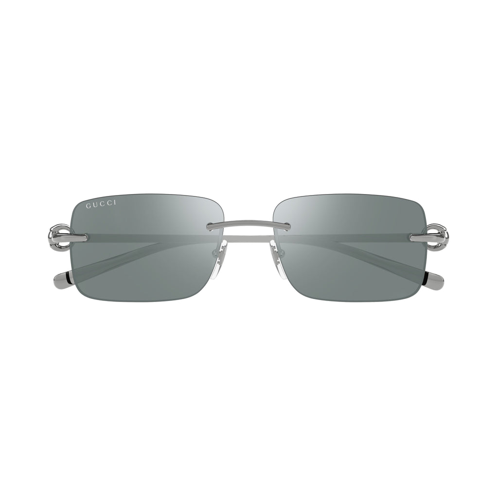 Gg1703S Rimless Sunglasses with Rectangular Grey Lenses
