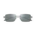 Gg1703S Rimless Sunglasses with Rectangular Grey Lenses