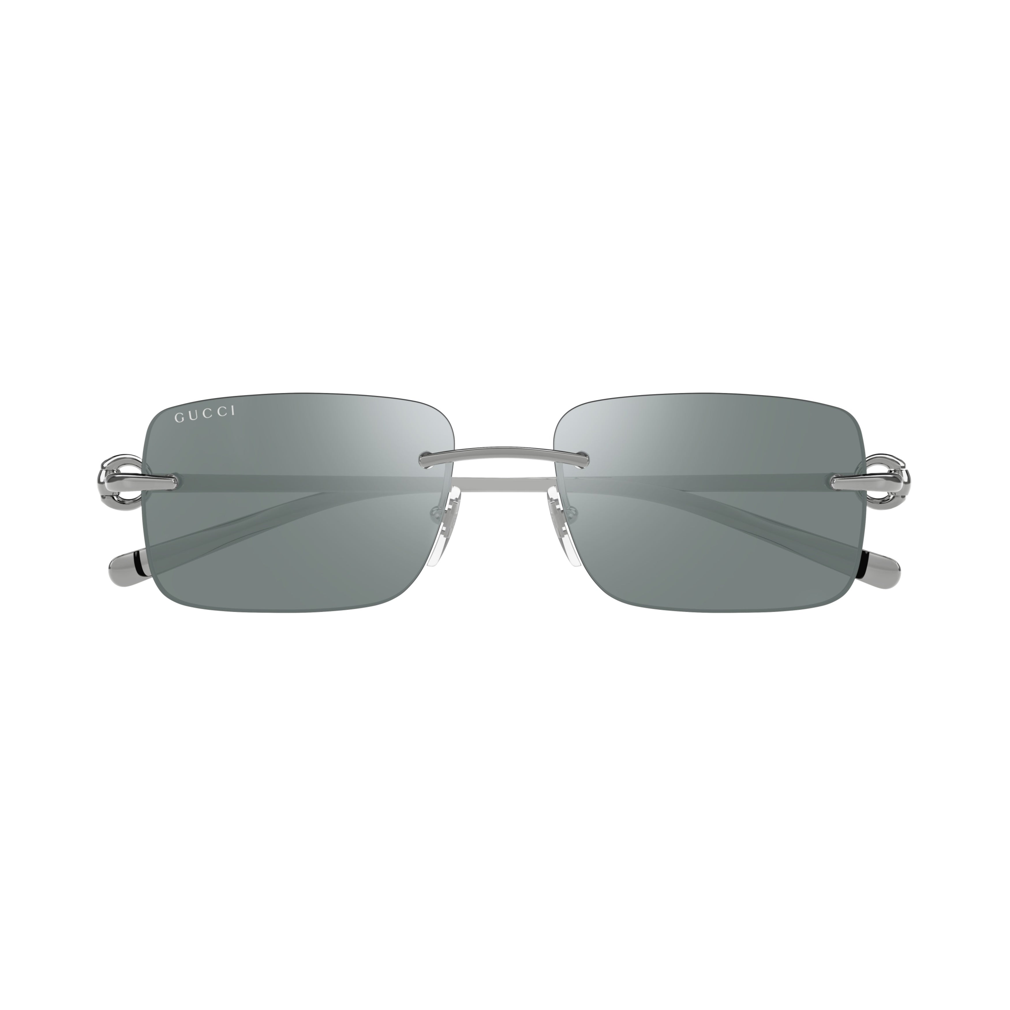 Gg1703S Rimless Sunglasses with Rectangular Grey Lenses