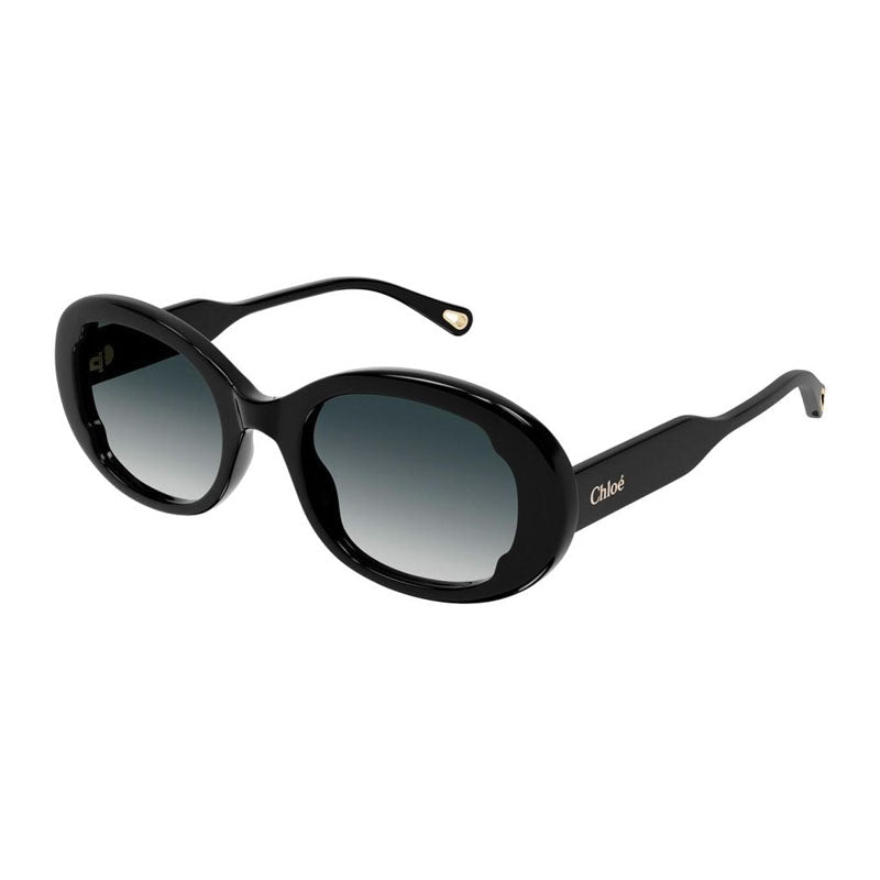 Chloe Sunglasses Square Full Rim, Black Frame And Grey Gradient Lens Ch0197S001