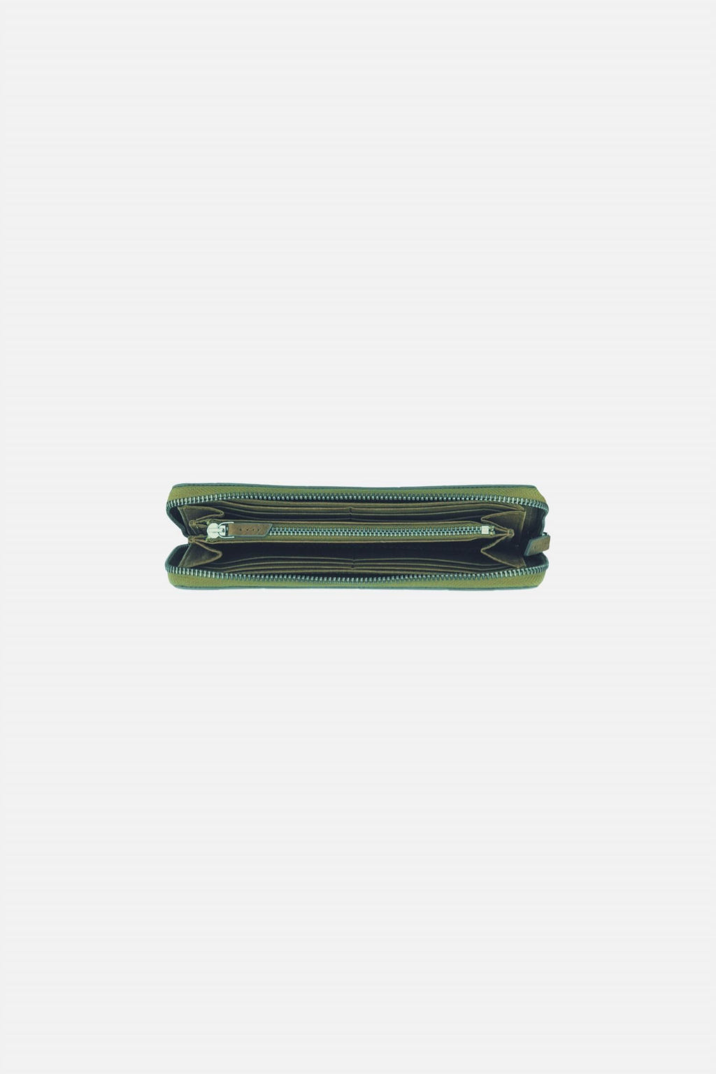 Women's Check Zip Around Wallet In Green