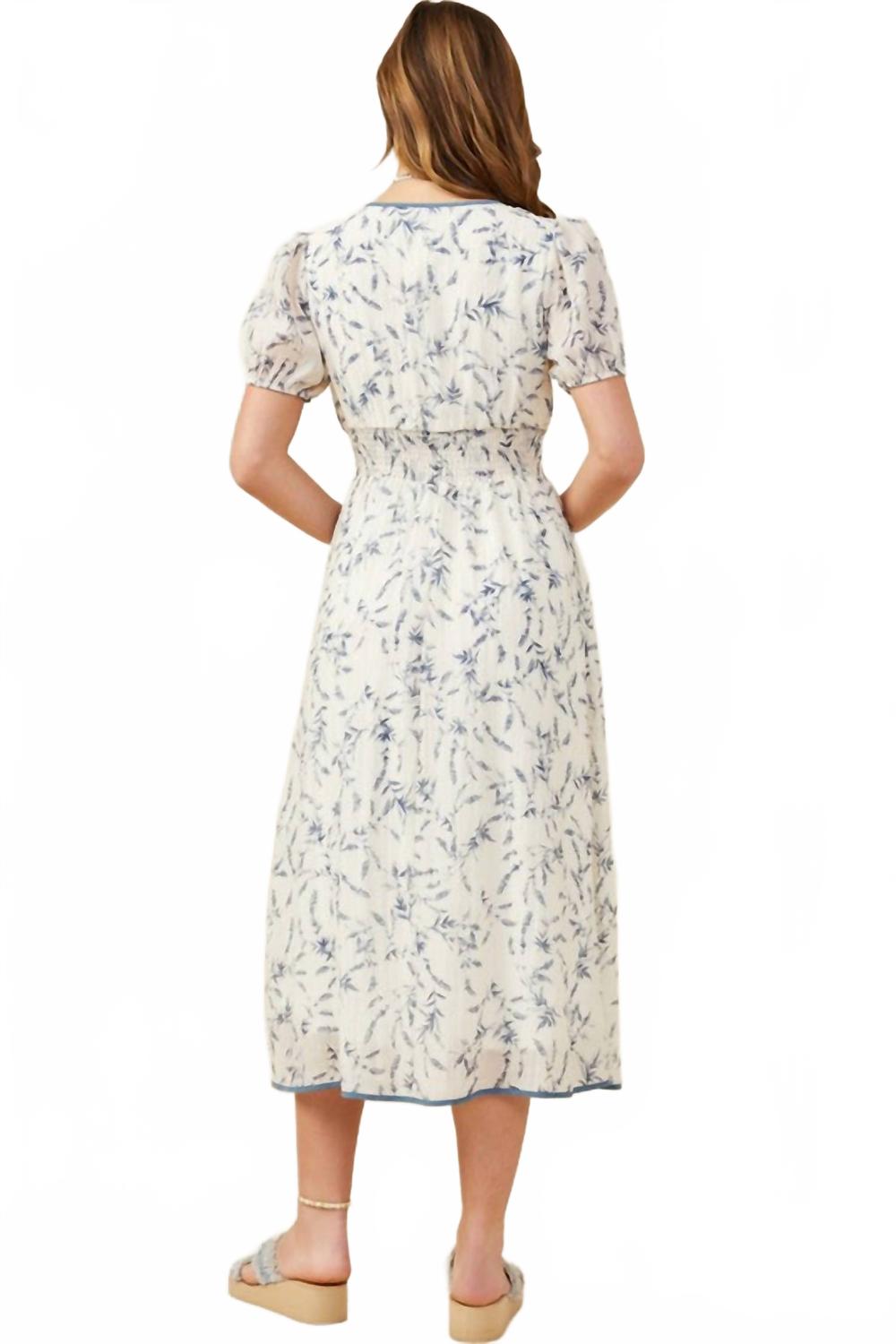 Miranda Midi Dress In Blue