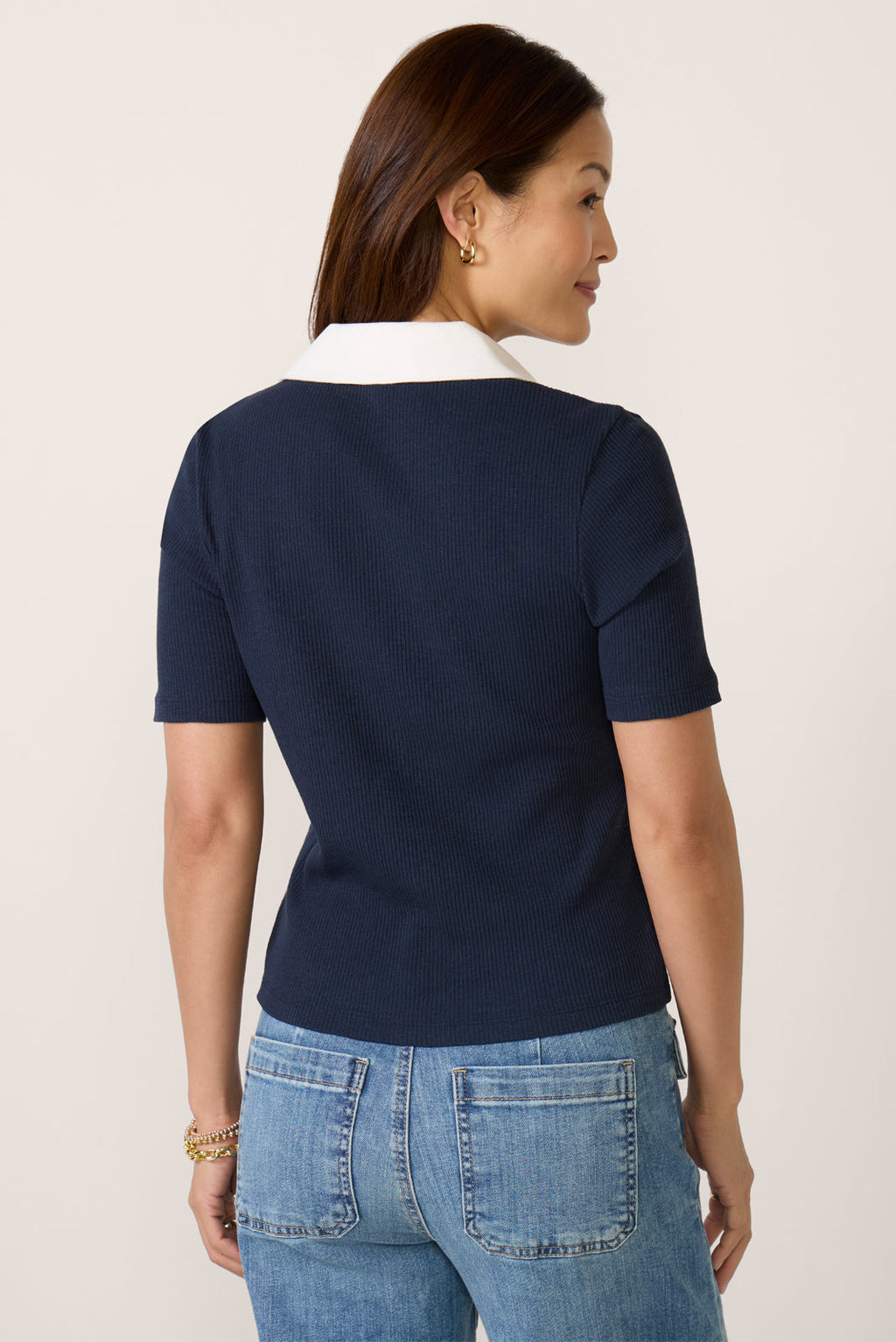 Women's Catie Ribbed Polo Top
