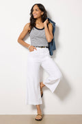 Women's Joelle Stretch Linen Cropped Wide Leg Pants
