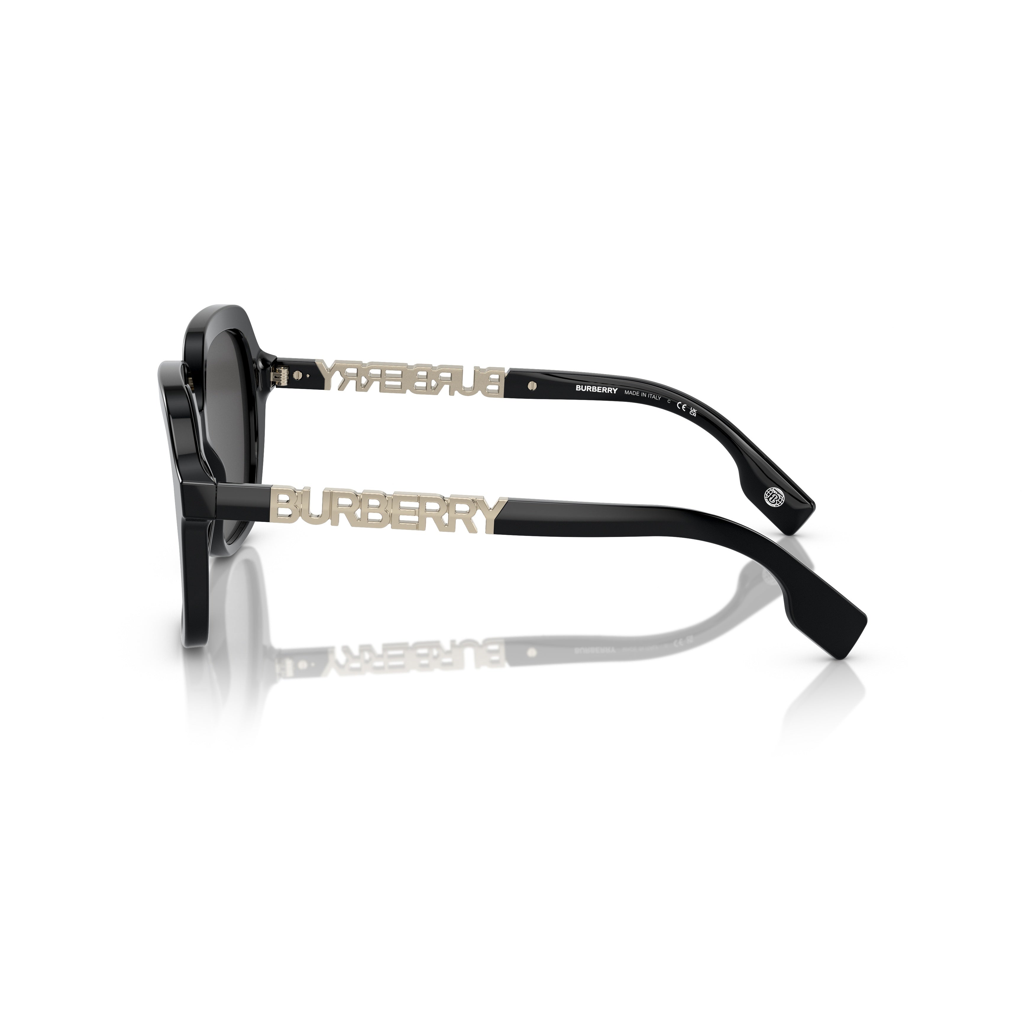 Oversized Square Frame Sunglasses With Metallic Logo Detail
