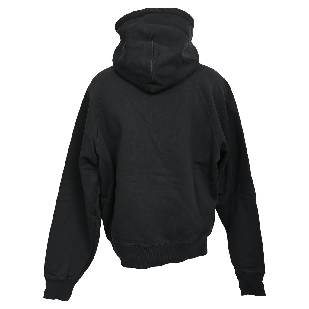 Ami Paris Ami De Coeur Small Logo Hoodie in Black Cotton