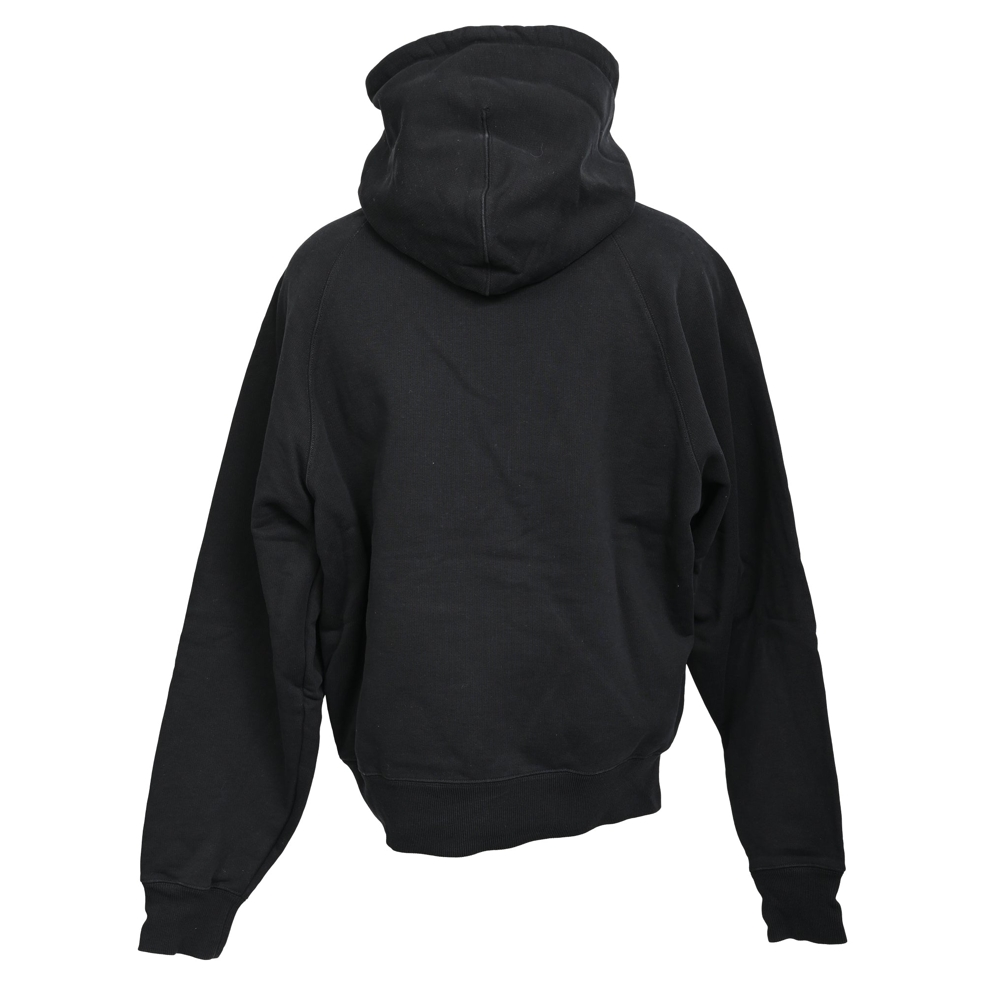 Ami Paris Ami De Coeur Small Logo Hoodie in Black Cotton