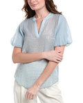 Vince Camuto Embroidered Sequin Blouse