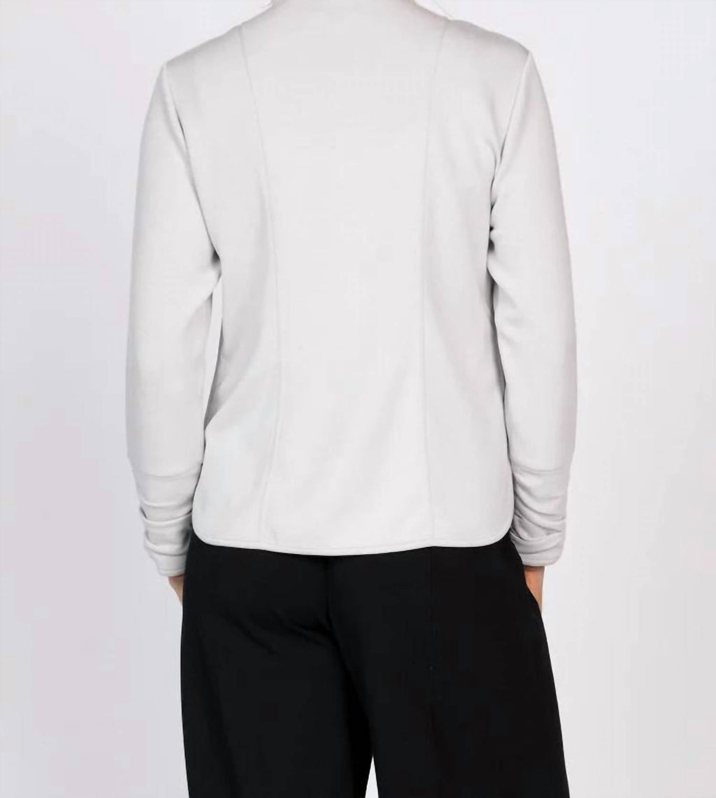 Feather Lux Knit Travel Jacket In Grey
