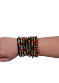 Women's Pashmina Cuff Bracelet In Multi/black