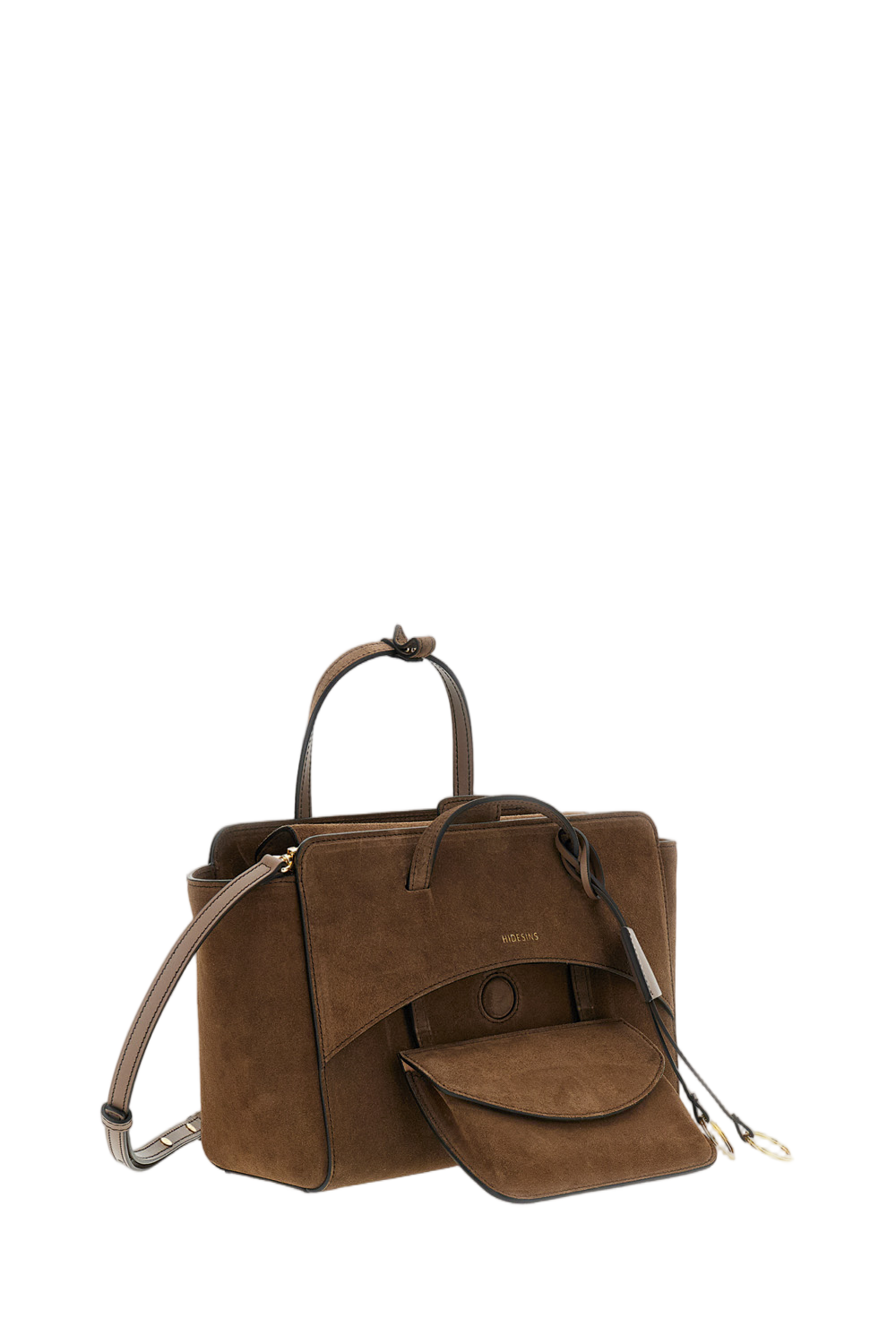 Brown Flap M Suede Shoulder Bag