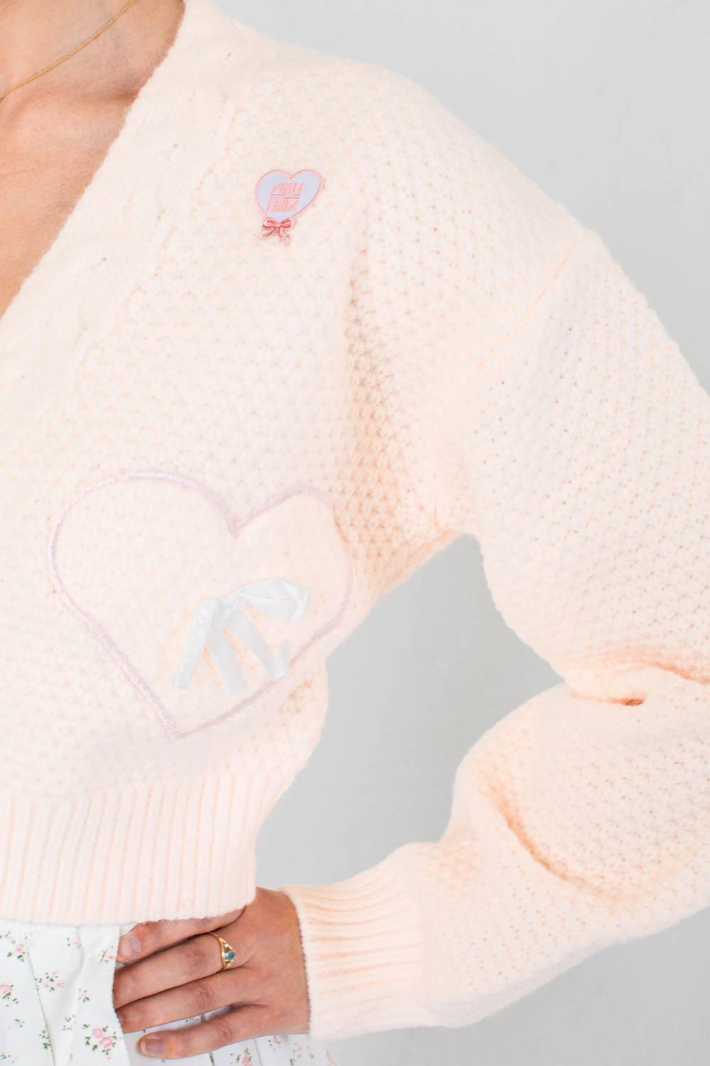 Aspen Long Sleeve V-Neck Cardigan In Pink