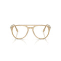 Translucent Beige Acetate Aviator Eyeglasses With Double Bridge