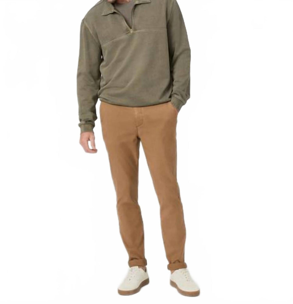 Davion Quarter Zip Pullover In Vintage White Sage