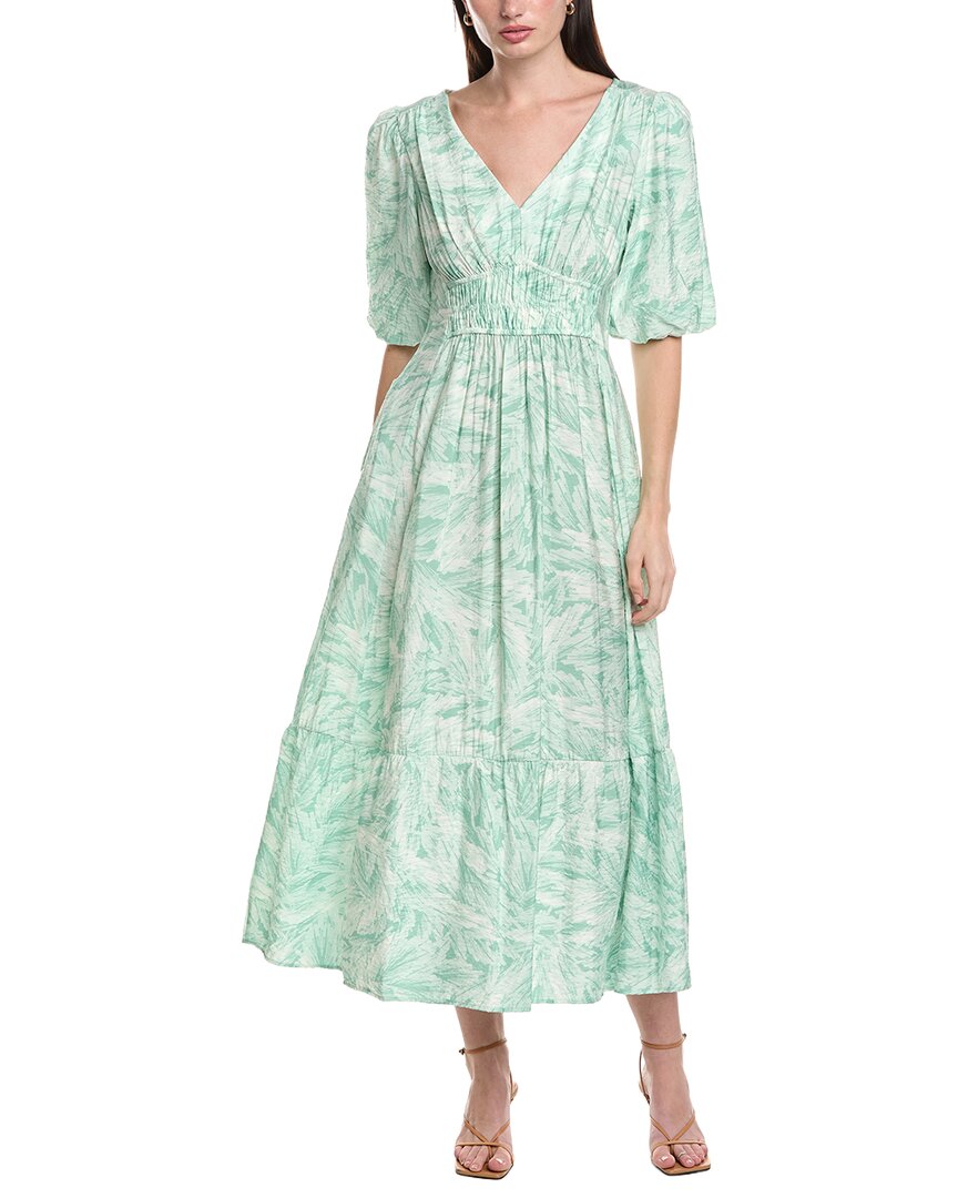 Maison Tara Printed Marrakesh Short Sleeve Midi Dress