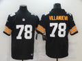 Men's Pittsburgh Steelers Alejandro Villanueva #78 Black Player Game Jersey1