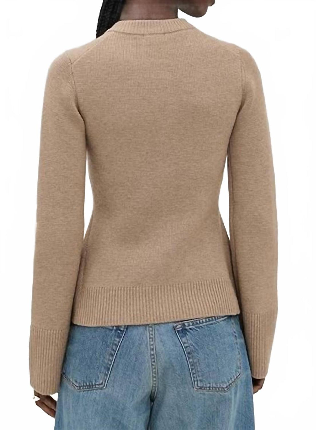 Dani Cinched Waist Cardigan In Toasted Wheat