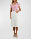 Mel Button Down Top In Pink